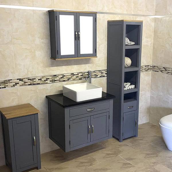 August Grove Braintree 751Mm Wall Mounted Bathroom Vanity with Stone